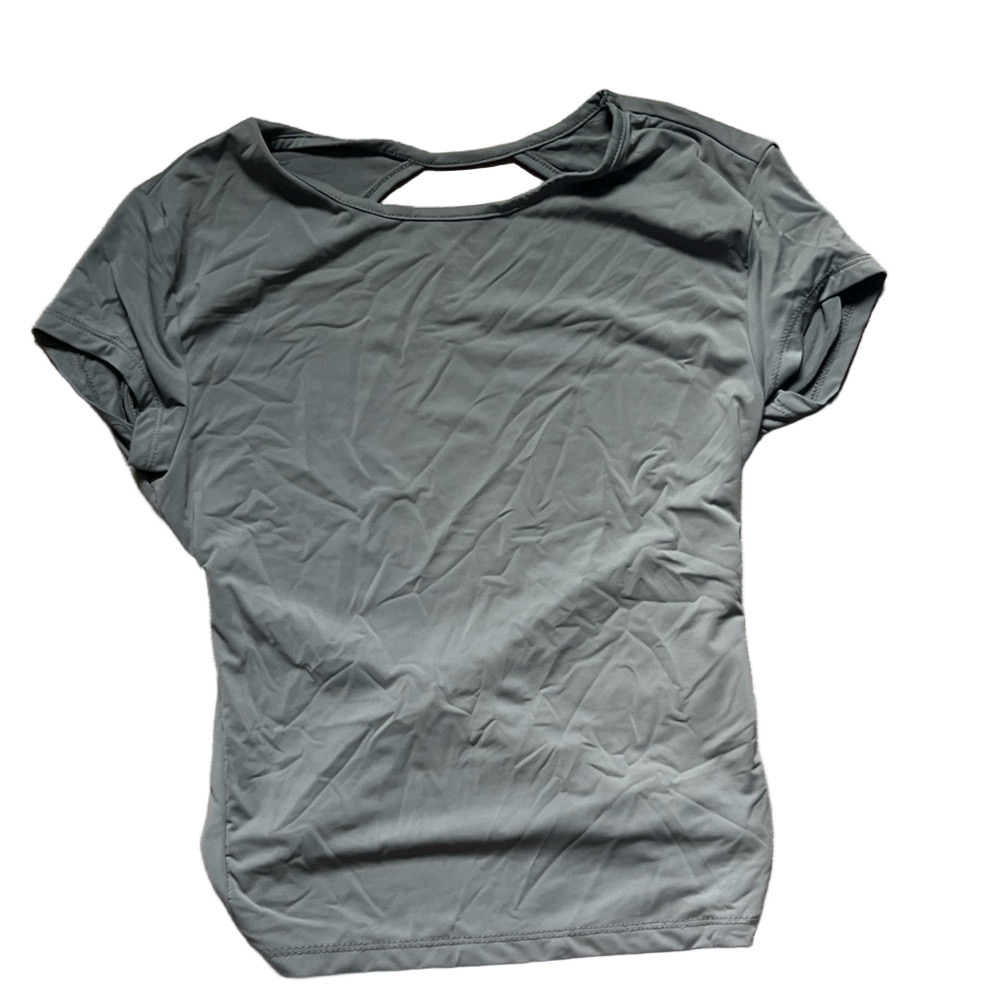 Bershka Gray Women's Cross Back and Backless Top